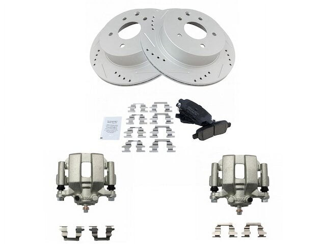 Rear Brake Pad Rotor and Caliper Set - Compatible with 2003 - 2005 ...