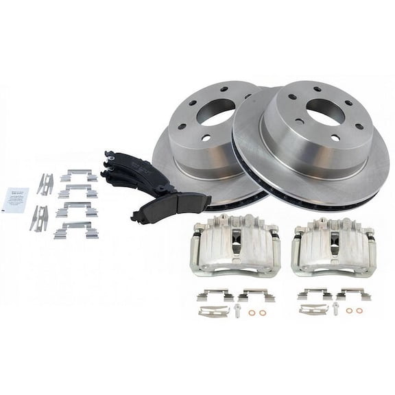 Rear Brake Pad Rotor and Caliper Set - Compatible with 2003 - 2006 Chevy Avalanche 1500 4WD 2004 2005