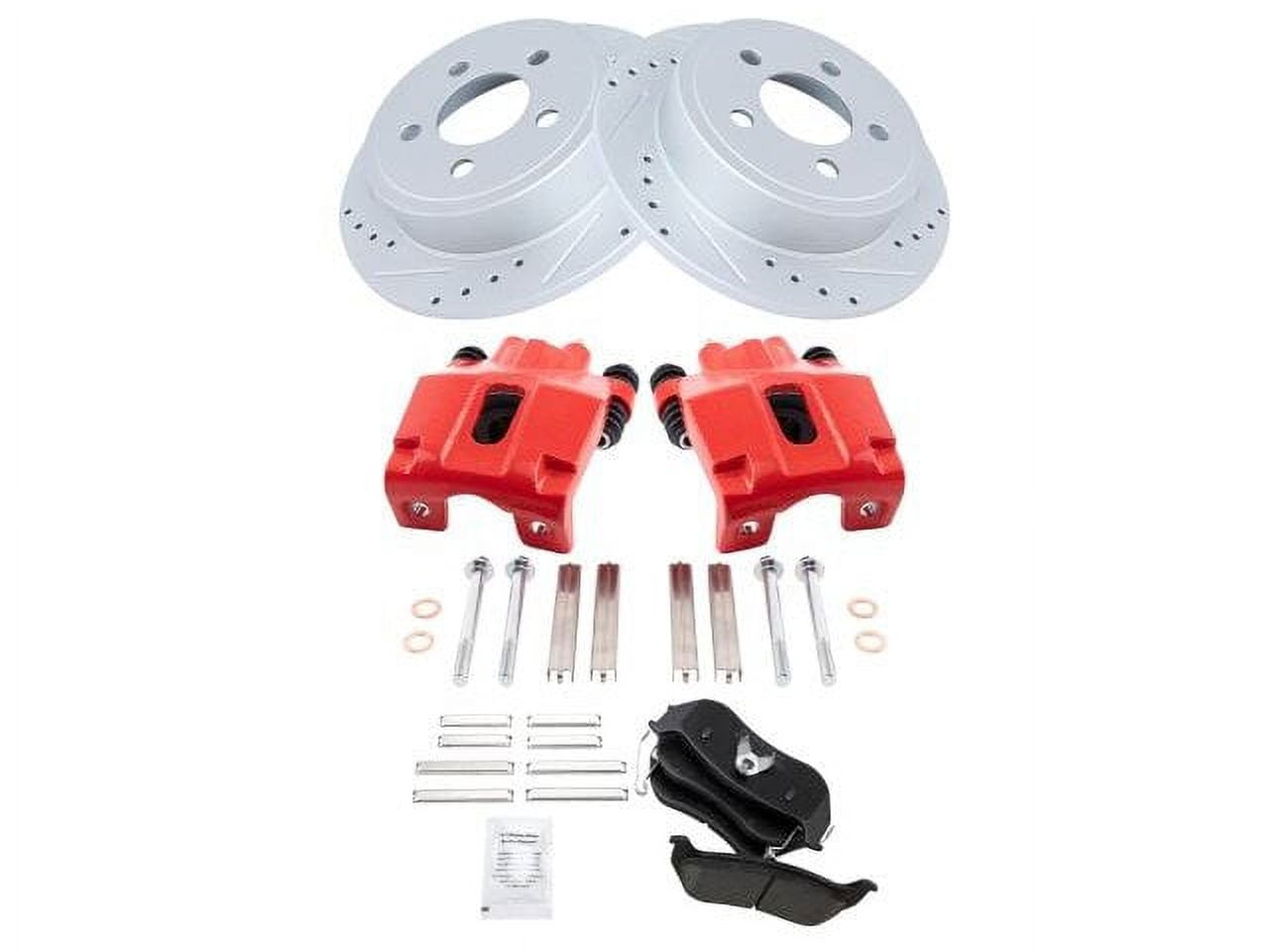 Disc Rotor & Ceramic Pads Calipers for Jeep Liberty 2003-2007 TJ Wrangler Rear