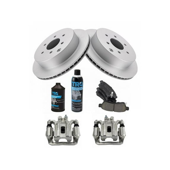 Rear Brake Pad Rotor and Caliper Set - Compatible with 2005 - 2018 Nissan Frontier 2006 2007 2008 2009 2010 2011 2012 2013 2014 2015 2016 2017