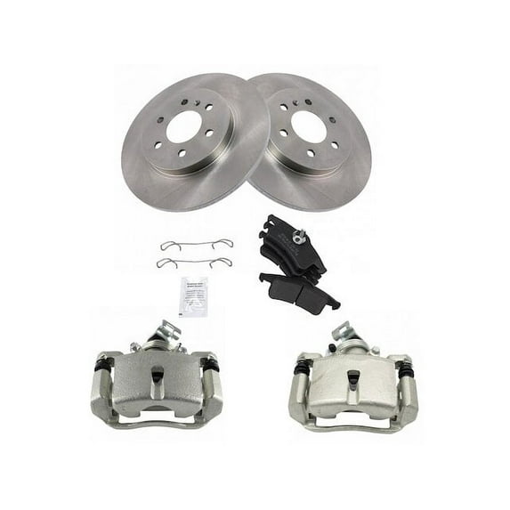 Rear Brake Pad Rotor and Caliper Set - Compatible with 2006 - 2008 Chevy Uplander FWD 2007