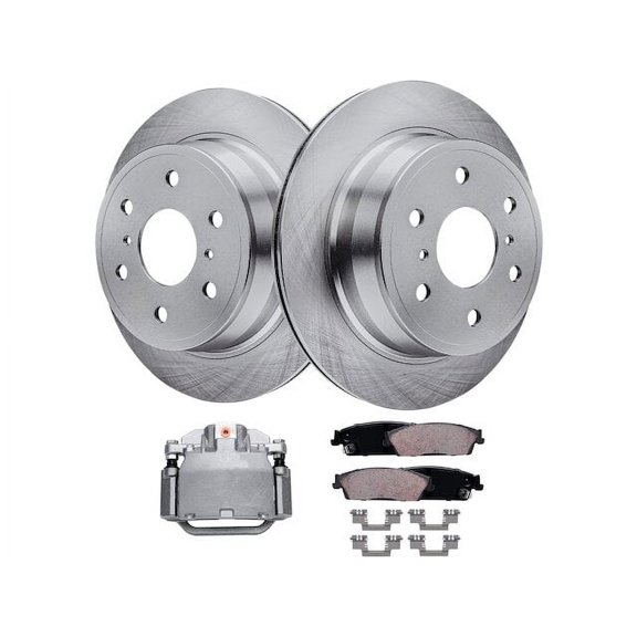 Rear Brake Pad Rotor and Caliper Set - Compatible with 2007 - 2014 GMC Yukon 2008 2009 2010 2011 2012 2013