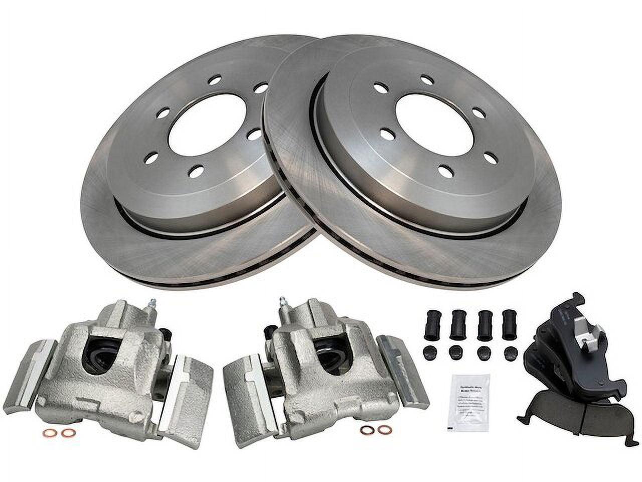 Rear Brake Pad Rotor and Caliper Set Compatible with 2007 2017