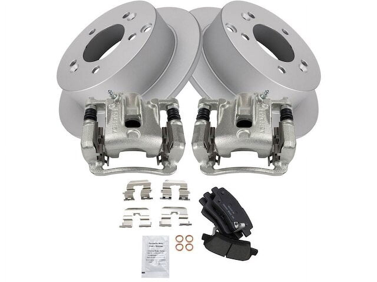 Rear Brake Pad Rotor and Caliper Set - Compatible with 2008 - 2010