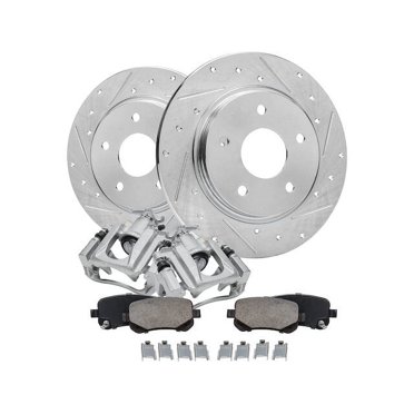 Detroit Axle Rear Disc Brake Calipers + Ceramic Pads For 2008-2012 Chrysler Town & Country
