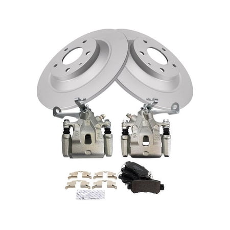 Rear Brake Pad Rotor and Caliper Set - Compatible with 2013 - 2015 Mazda CX-5 2014