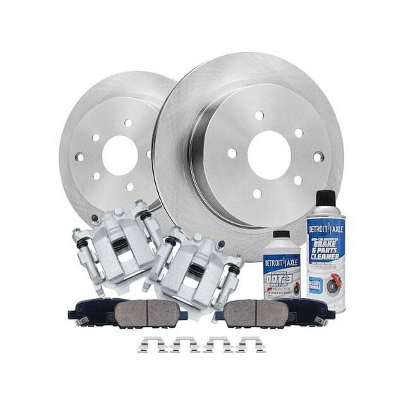 Rear Brake Pad Rotor and Caliper Set - Compatible with 2013 - 2019 Nissan Pathfinder 2014 2015 2016 2017 2018