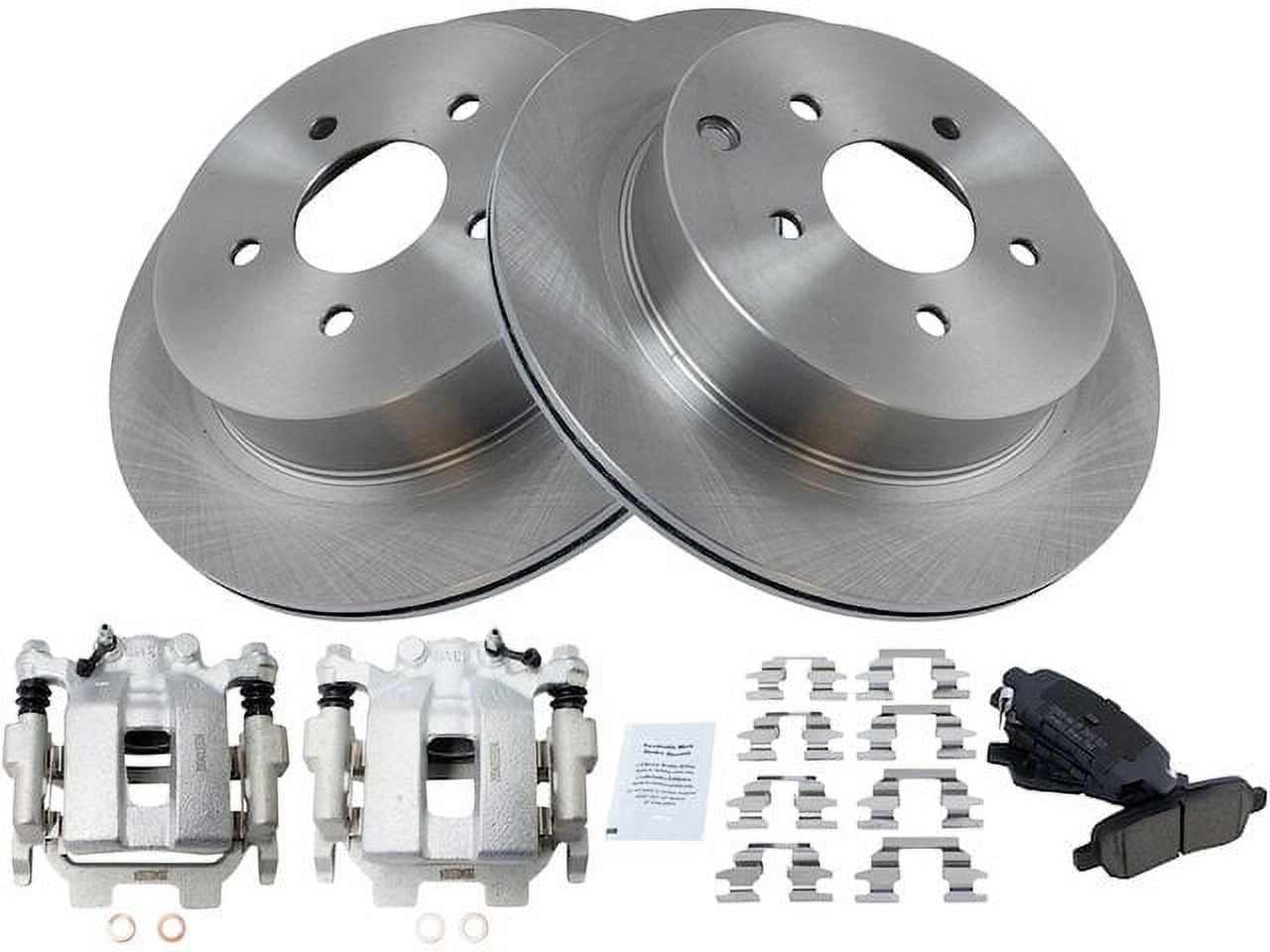 T.RQ Rear Brake Pad Rotor Caliper Set, Ceramic, Fits 2013-2019 Nissan ...