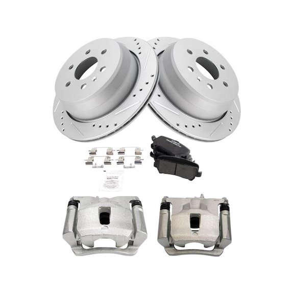 Rear Brake Pad Rotor and Caliper Set - Compatible with 2015 - 2019 Chevy Colorado 2016 2017 2018
