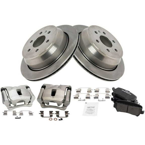 Rear Brake Pad Rotor and Caliper Set - Compatible with 2015 - 2019 Chevy Colorado 2016 2017 2018