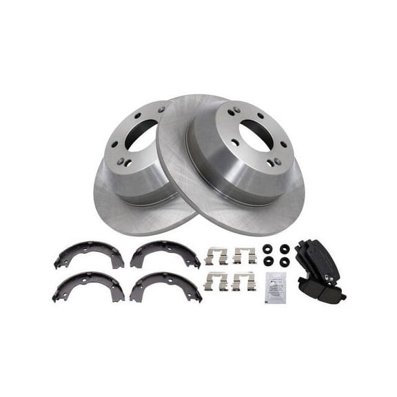 Rear Brake Pad Rotor and Parking Brake Kit 4 Piece - Compatible with 2011 - 2013 Kia Sorento 2012