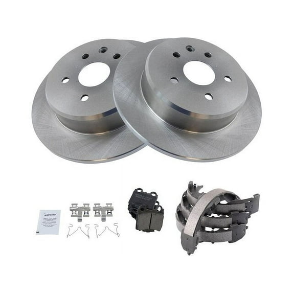 Rear Brake Pad Rotor and Parking Brake Kit - Compatible with 2001 - 2005 IS300 2002 2003 2004