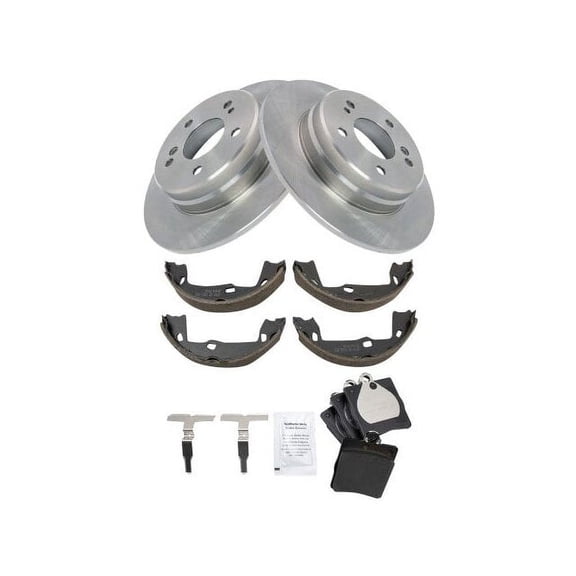 Rear Brake Pad Rotor and Parking Brake Kit - Compatible with 2004 - 2008 Chrysler Crossfire 2005 2006 2007