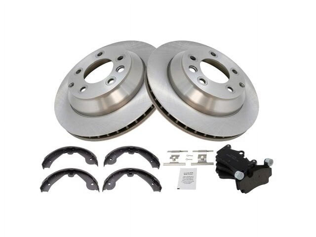 Rear Brake Pad Rotor and Parking Brake Kit Compatible with 2004