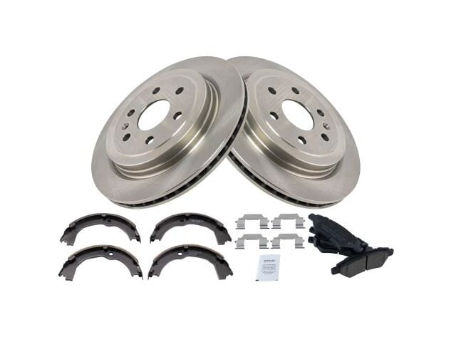 2013 Cadillac Srx Brake Replacement Rear Brake Pad Rotor and Parking Brake Kit - Compatible with 2010
