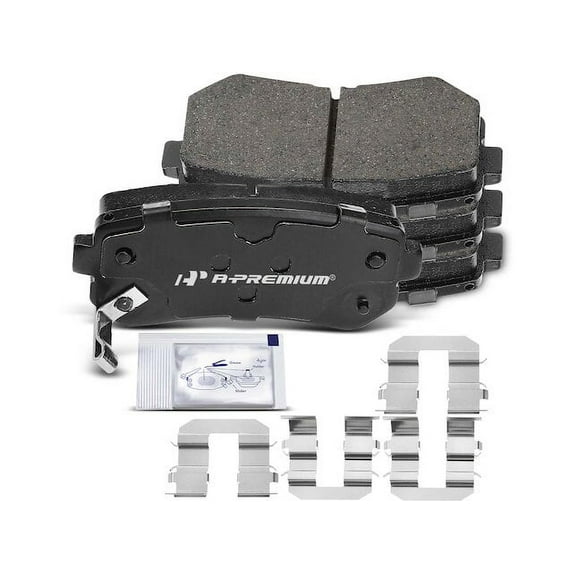 Rear Brake Pad Set 4 - Compatible with 2010 - 2013 Kia Forte 2011 2012