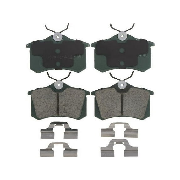 Rear Brake Pad Set - Compatible with 1994 - 1995, 1997 - 1998, 2000 - 2005, 2012 - 2018 Volkswagen Jetta Sedan 2001 2002 2003 2004 2013 2014 2015 2016 2017
