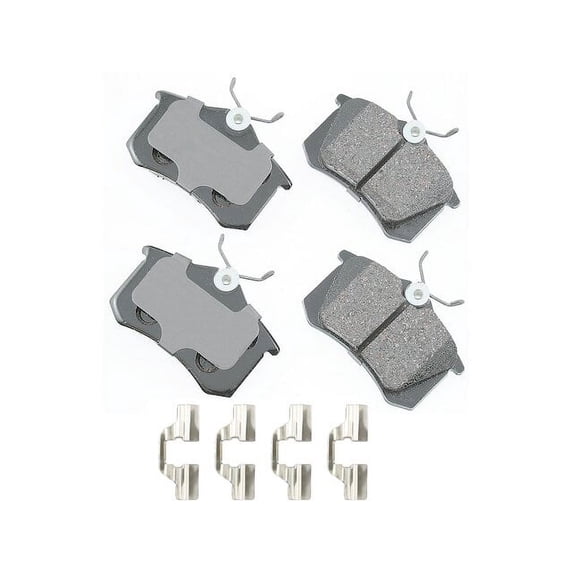 Rear Brake Pad Set - Compatible with 1998 - 2005, 2007 - 2018 Volkswagen Jetta 1999 2000 2001 2002 2003 2004 2008 2009 2010 2011 2012 2013 2014 2015 2016 2017