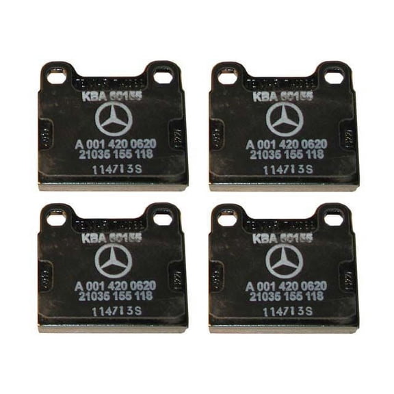Rear Brake Pad Set - Compatible with 1986 - 1991 Mercedes-Benz 560SEL 1987 1988 1989 1990