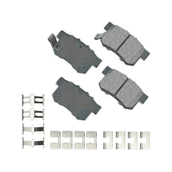 Rear Brake Pad Set - Compatible with 1992 - 2001 Honda Prelude 1993 1994 1995 1996 1997 1998 1999 2000