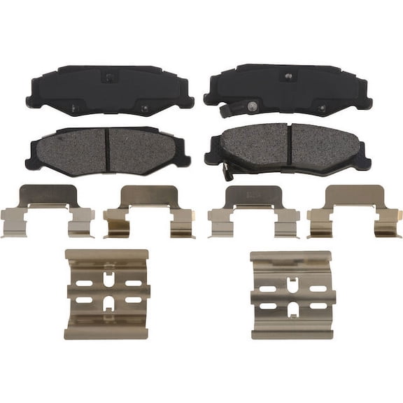 Rear Brake Pad Set - Compatible with 1997 - 2003, 2005 - 2007, 2009 - 2013 Chevy Corvette 1998 1999 2000 2001 2002 2006 2010 2011 2012
