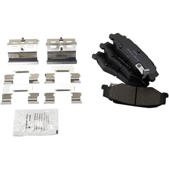 Rear Brake Pad Set - Compatible with 1997 - 2013 Chevy Corvette 1998 1999 2000 2001 2002 2003 2004 2005 2006 2007 2008 2009 2010 2011 2012