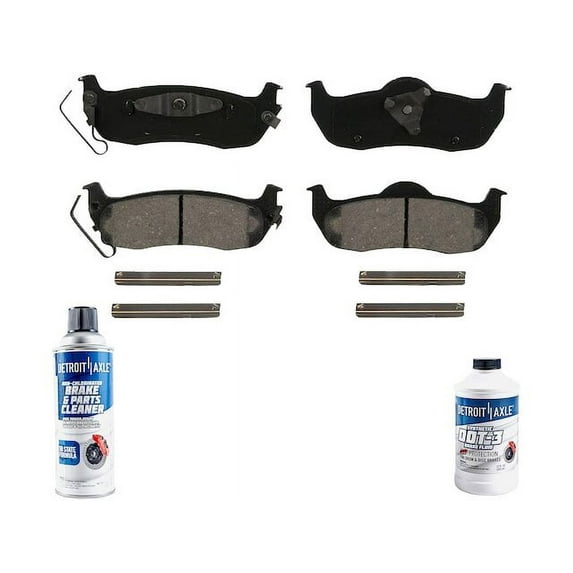 Rear Brake Pad Set - Compatible with 2004 - 2015 Nissan Titan 2005 2006 2007 2008 2009 2010 2011 2012 2013 2014