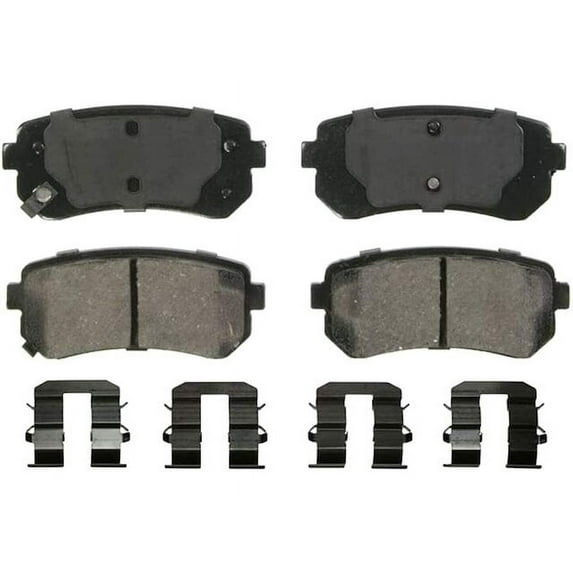 Rear Brake Pad Set - Compatible with 2006 - 2011 Kia Rio5 SX 2007 2008 2009 2010