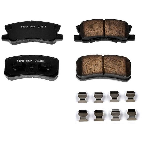 Rear Brake Pad Set - Compatible with 2008 - 2009 Dodge Caliber SRT-4 2.4L 4-Cylinder Turbocharged - Power Stop