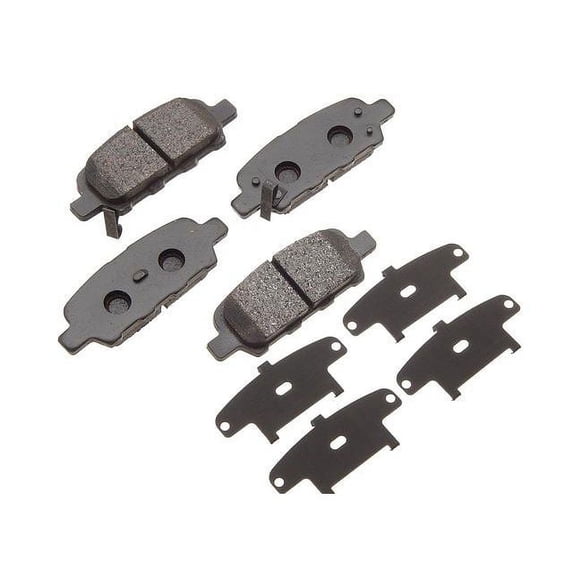Rear Brake Pad Set - Compatible with 2008 - 2019 Nissan Rogue 2009 2010 2011 2012 2013 2014 2015 2016 2017 2018