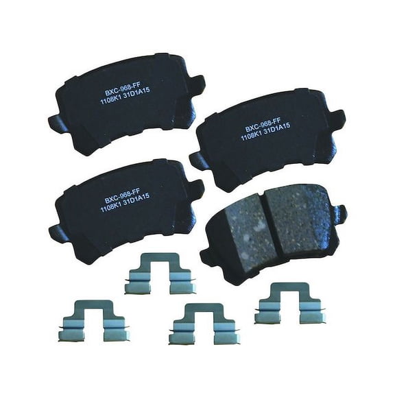 Rear Brake Pad Set - Compatible with 2009 - 2017 Volkswagen CC 2010 2011 2012 2013 2014 2015 2016