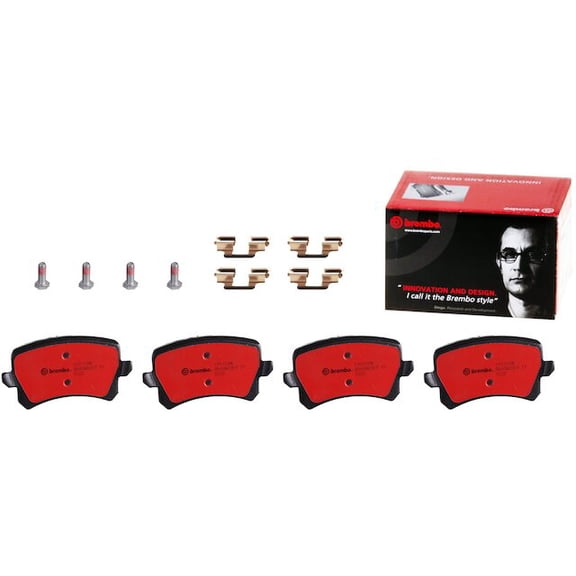 Rear Brake Pad Set - Compatible with 2009 - 2017 Volkswagen Tiguan 2010 2011 2012 2013 2014 2015 2016