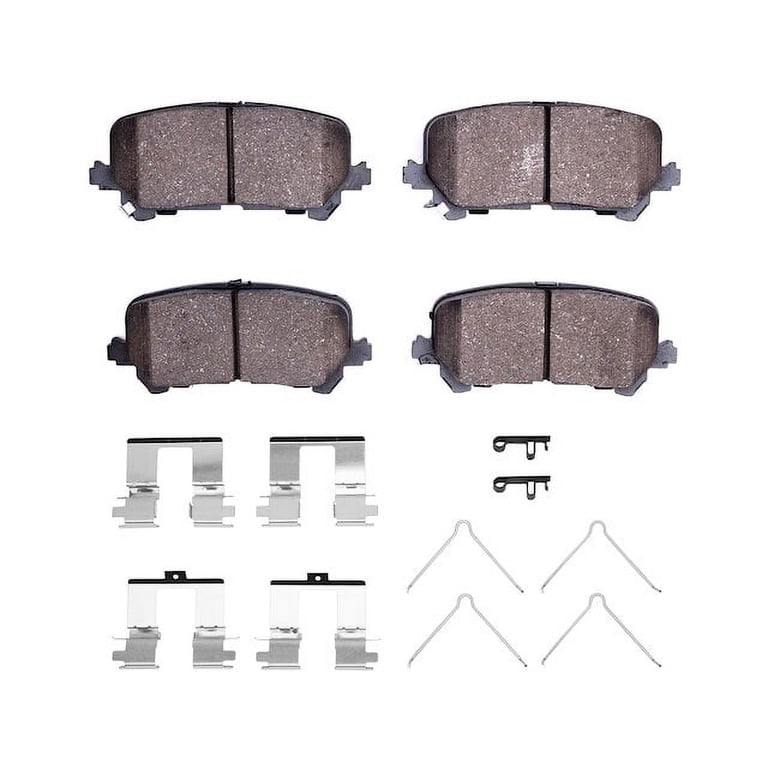 Rear Ceramic Carbon Fiber Brake Pads For 2012-2015 Honda Pilot | Low Dust, High Heat, Hardware Included-1044656