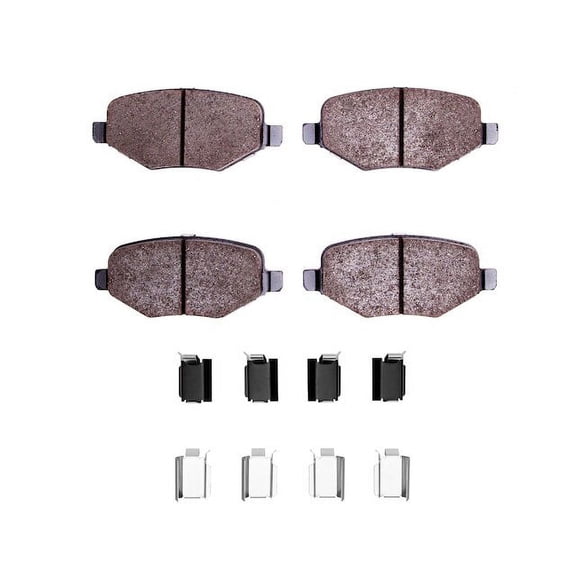 Rear Brake Pad Set - Compatible with 2011 - 2014 Ford Edge 2012 2013