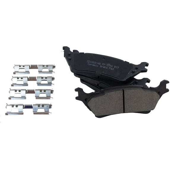 Rear Brake Pad Set - Compatible with 2012 - 2020 Ford F-150 2013 2014 2015 2016 2017 2018 2019