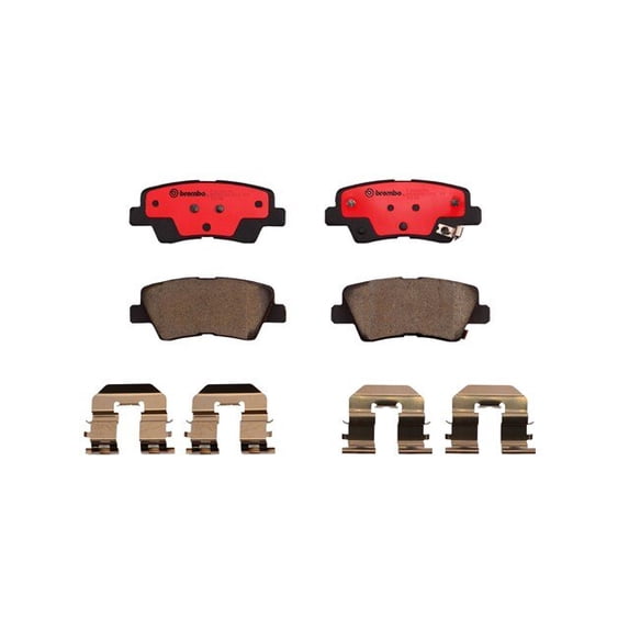 Rear Brake Pad Set - Compatible with 2013 - 2019 Kia Soul 2014 2015 2016 2017 2018