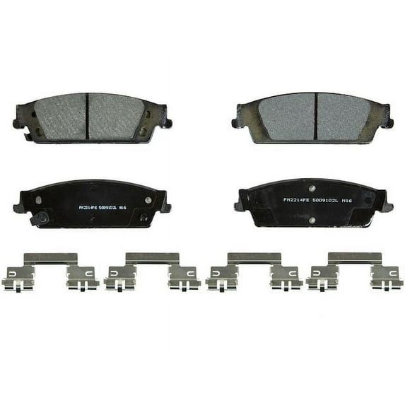 Rear Brake Pad Set - Compatible with 2014 - 2018 Chevy Silverado 1500 2015 2016 2017