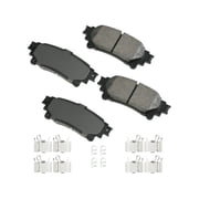 Rear Brake Pad Set - Compatible with 2014 - 2020 Toyota Highlander 2015 2016 2017 2018 2019