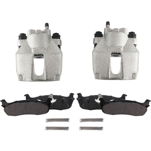 Rear Brake Pad and Caliper Kit - Compatible with 1998 - 1999 Ford F-250