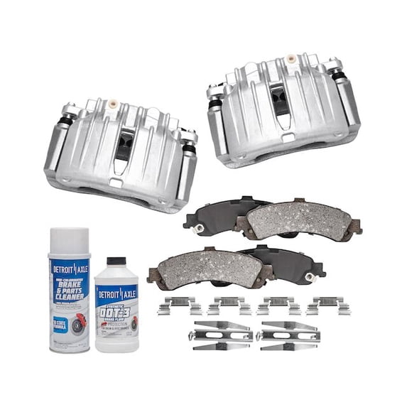 Rear Brake Pad and Caliper Kit - Compatible with 2000 - 2006 Chevy Suburban 1500 2001 2002 2003 2004 2005