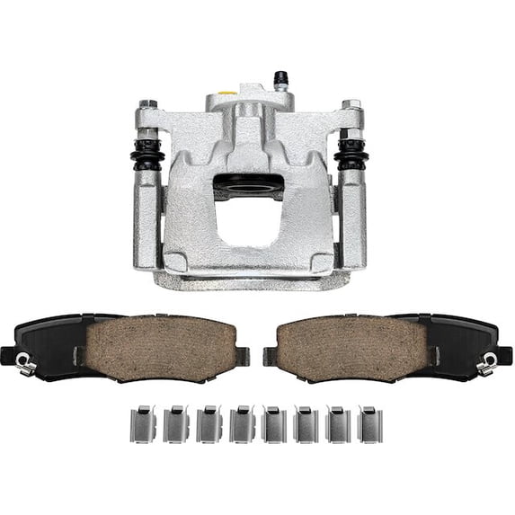 Rear Brake Pad and Caliper Kit - Compatible with 2008 - 2012 Jeep Liberty 2009 2010 2011