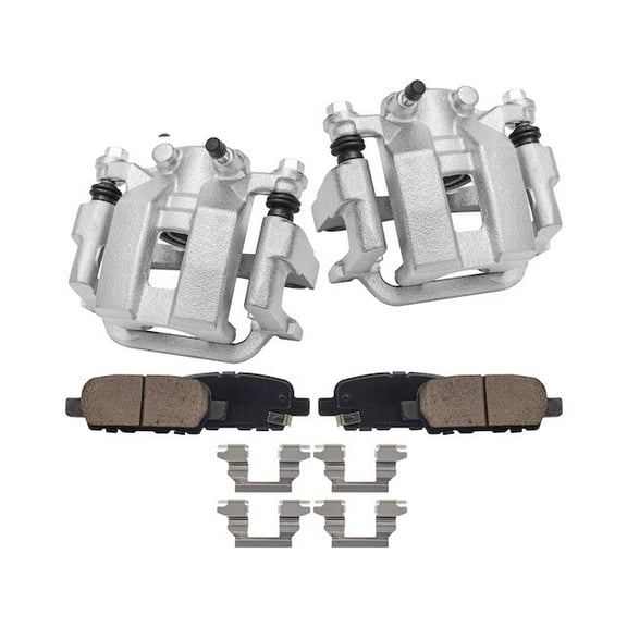 Rear Brake Pad and Caliper Kit - Compatible with 2009 Nissan 370Z