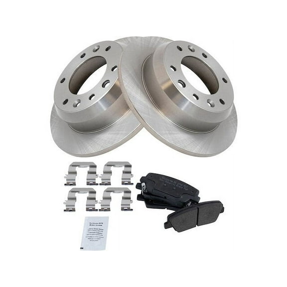 Rear Brake Pad and Rotor Kit 3 Piece - Compatible with 2007 - 2012 Kia Sedona 2008 2009 2010 2011