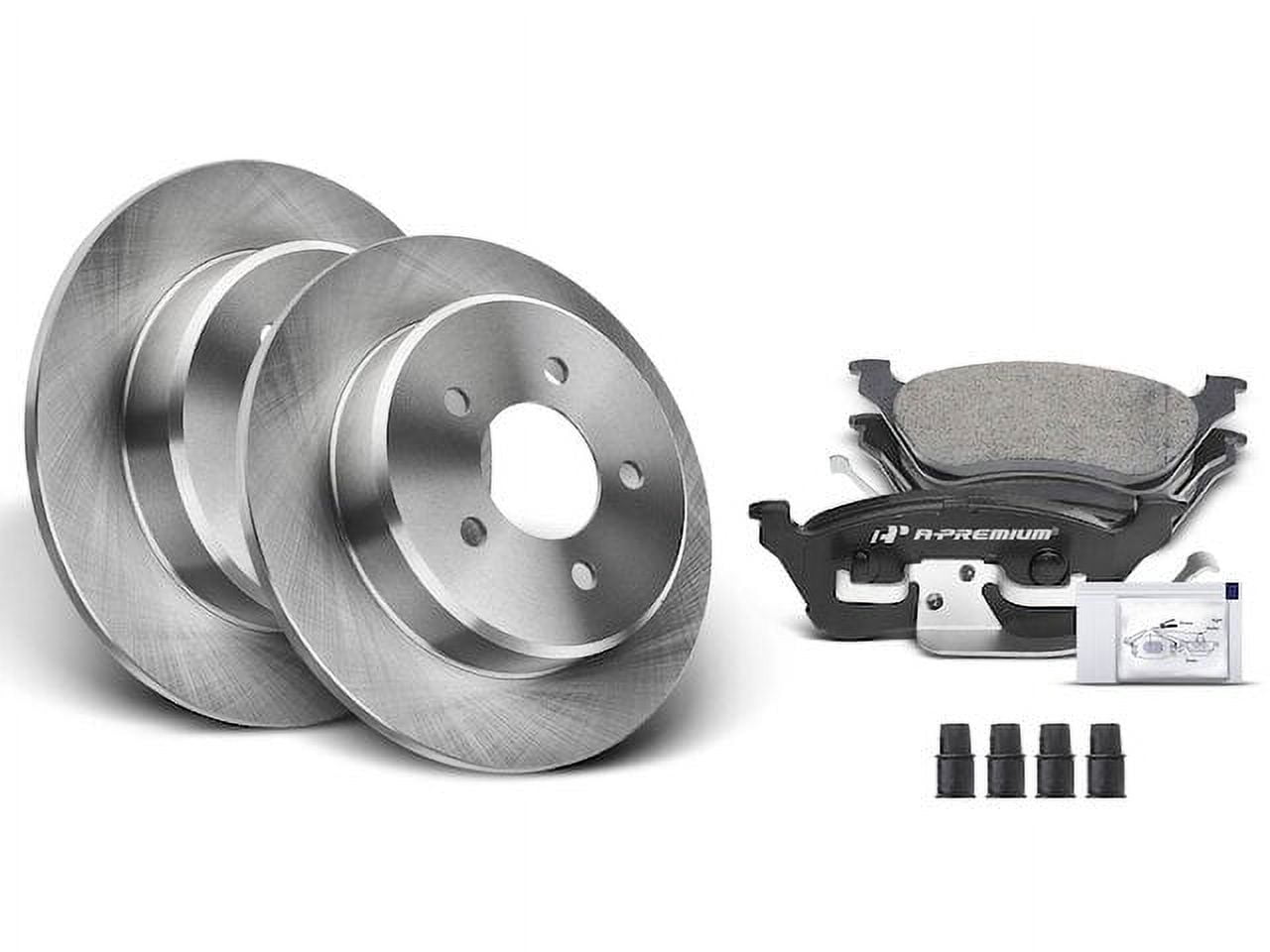 Stirling [FRONT + REAR] Anti-Rust Brake Rotors And Ceraic Pads Kit for Dodge Grand Caravan 2008