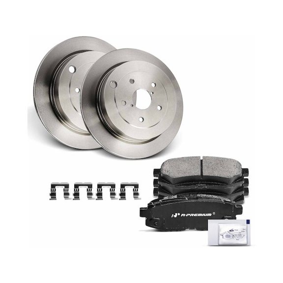 Rear Brake Pad and Rotor Kit 6 - Compatible with 2006 - 2007 Subaru B9 Tribeca 3.0L H6