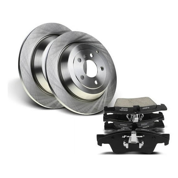 Rear Brake Pad and Rotor Kit 6 - Compatible with 2006 - 2012 Mercedes-Benz R350 - Autopart Premium
