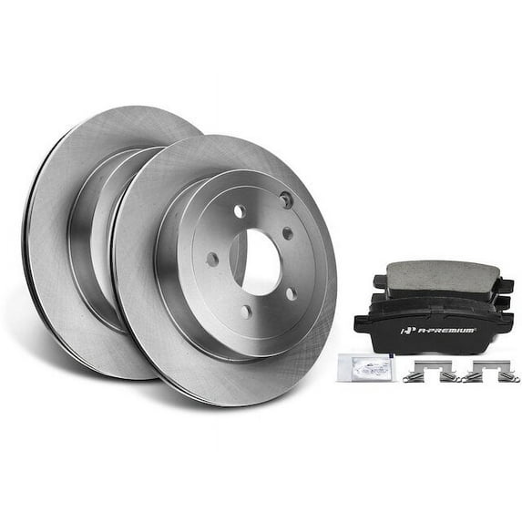 Rear Brake Pad and Rotor Kit 6 - Compatible with 2007 - 2010 Ford Edge 3.5L V6 2008 2009