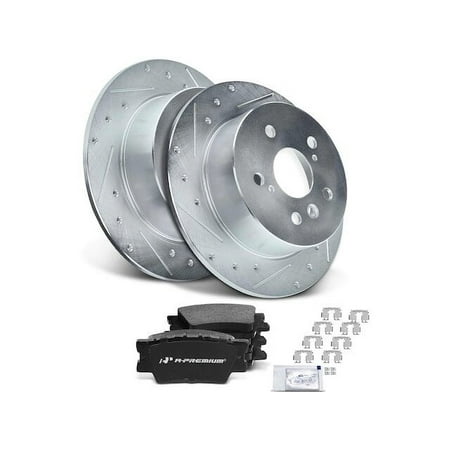 Rear Brake Pad and Rotor Kit 6 - Compatible with 2007 - 2011 Toyota Camry 2008 2009 2010