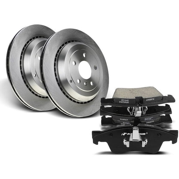 Rear Brake Pad and Rotor Kit 6 - Compatible with 2010 - 2012 Mercedes-Benz GL350 Bluetec 4Matic 3.0L V6 2011