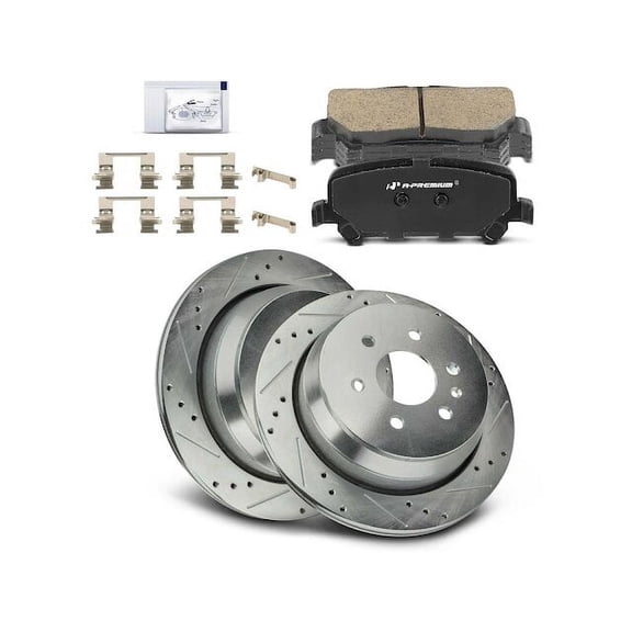 Rear Brake Pad and Rotor Kit 6 - Compatible with 2015 - 2020 Chevy Colorado 2016 2017 2018 2019